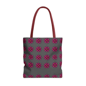 Tote Bag - Magenta Flowers All Over Print - Dipaliz - 18’’ × / Red - Bags