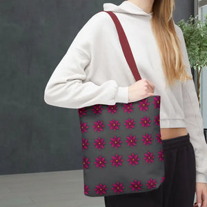 Tote Bag - Magenta Flowers All Over Print - Dipaliz - Bags