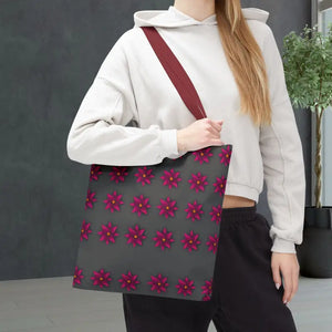 Tote Bag - Magenta Flowers All Over Print - Dipaliz - Bags