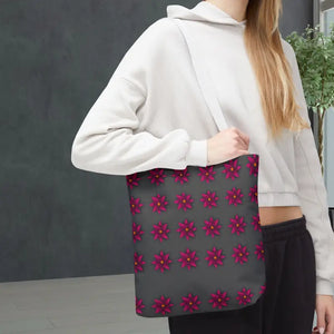 Tote Bag - Magenta Flowers All Over Print - Dipaliz - Bags