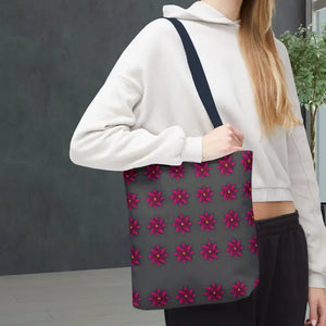 Tote Bag - Magenta Flowers All Over Print - Dipaliz - Bags