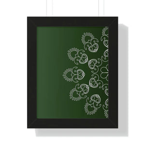 Elegant Framed Vertical Poster - Mandal Design - Dipaliz - Posters Prints & Visual Artwork