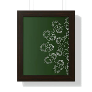 Elegant Framed Vertical Poster - Mandal Design - Dipaliz - Posters Prints & Visual Artwork