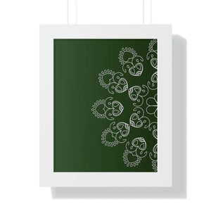 Elegant Framed Vertical Poster - Mandal Design - Dipaliz - Posters Prints & Visual Artwork