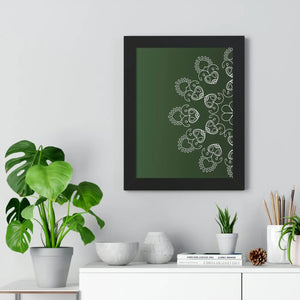 Elegant Framed Vertical Poster - Mandal Design - Dipaliz - Posters Prints & Visual Artwork