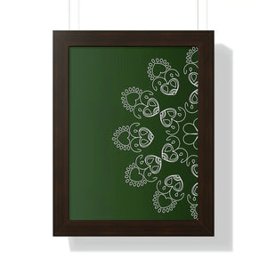 Elegant Framed Vertical Poster - Mandal Design - Dipaliz - Posters Prints & Visual Artwork