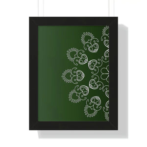Elegant Framed Vertical Poster - Mandal Design - Dipaliz - Posters Prints & Visual Artwork