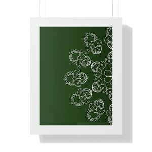 Elegant Framed Vertical Poster - Mandal Design - Dipaliz - Posters Prints & Visual Artwork