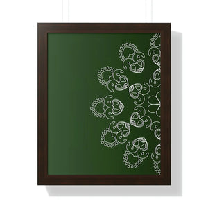 Elegant Framed Vertical Poster - Mandal Design - Dipaliz - Posters Prints & Visual Artwork