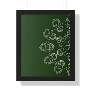 Elegant Framed Vertical Poster - Mandal Design - Dipaliz - Posters Prints & Visual Artwork