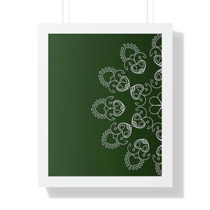 Elegant Framed Vertical Poster - Mandal Design - Dipaliz - Posters Prints & Visual Artwork