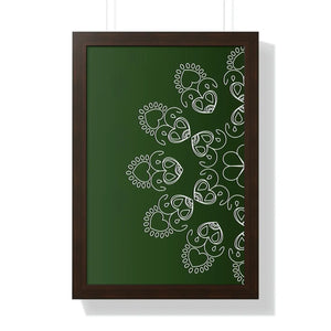 Elegant Framed Vertical Poster - Mandal Design - Dipaliz - Posters Prints & Visual Artwork