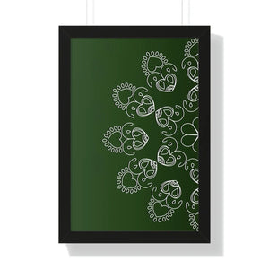 Elegant Framed Vertical Poster - Mandal Design - Dipaliz - Posters Prints & Visual Artwork