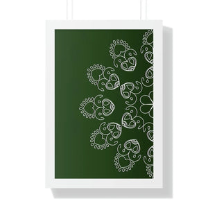 Elegant Framed Vertical Poster - Mandal Design - Dipaliz - Posters Prints & Visual Artwork