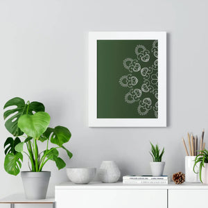 Elegant Framed Vertical Poster - Mandal Design - Dipaliz - Posters Prints & Visual Artwork