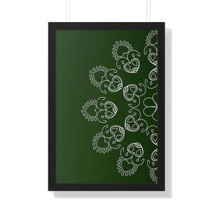 Elegant Framed Vertical Poster - Mandal Design - Dipaliz - Posters Prints & Visual Artwork