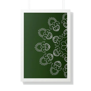 Elegant Framed Vertical Poster - Mandal Design - Dipaliz - Posters Prints & Visual Artwork