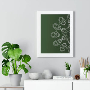 Elegant Framed Vertical Poster - Mandal Design - Dipaliz - Posters Prints & Visual Artwork