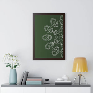 Elegant Framed Vertical Poster - Mandal Design - Dipaliz - Posters Prints & Visual Artwork