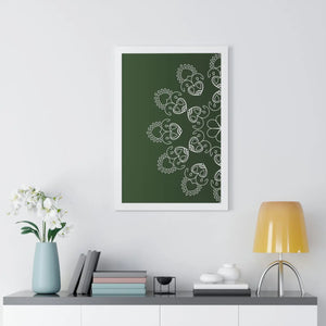 Elegant Framed Vertical Poster - Mandal Design - Dipaliz - Posters Prints & Visual Artwork