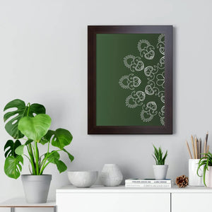 Elegant Framed Vertical Poster - Mandal Design - Dipaliz - Posters Prints & Visual Artwork