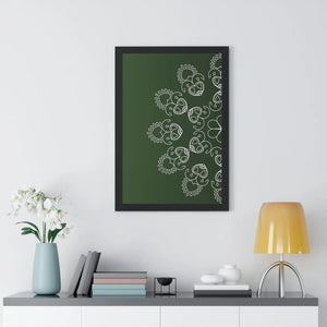 Elegant Framed Vertical Poster - Mandal Design - Dipaliz - Posters Prints & Visual Artwork