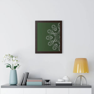Elegant Framed Vertical Poster - Mandal Design - Dipaliz - Posters Prints & Visual Artwork