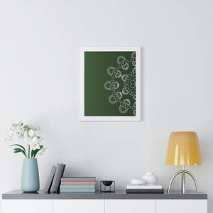 Elegant Framed Vertical Poster - Mandal Design - Dipaliz - Posters Prints & Visual Artwork