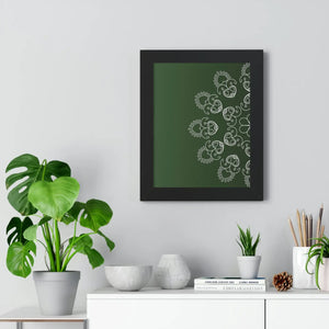 Elegant Framed Vertical Poster - Mandal Design - Dipaliz - Posters Prints & Visual Artwork