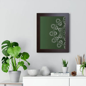 Elegant Framed Vertical Poster - Mandal Design - Dipaliz - Posters Prints & Visual Artwork