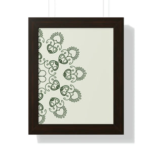 Modern Framed Vertical Poster - Mandal Design Zen Style - Dipaliz - Posters Prints & Visual Artwork