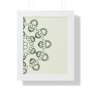 Modern Framed Vertical Poster - Mandal Design Zen Style - Dipaliz - Posters Prints & Visual Artwork