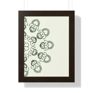 Modern Framed Vertical Poster - Mandal Design Zen Style - Dipaliz - Posters Prints & Visual Artwork