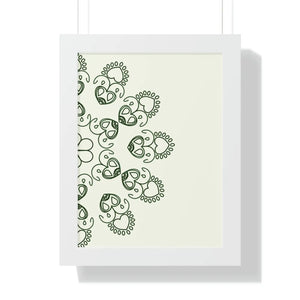 Modern Framed Vertical Poster - Mandal Design Zen Style - Dipaliz - Posters Prints & Visual Artwork