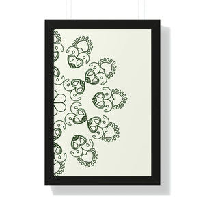 Modern Framed Vertical Poster - Mandal Design Zen Style - Dipaliz - Posters Prints & Visual Artwork