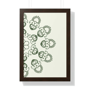 Modern Framed Vertical Poster - Mandal Design Zen Style - Dipaliz - Posters Prints & Visual Artwork