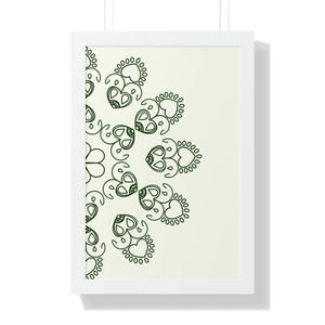 Modern Framed Vertical Poster - Mandal Design Zen Style - Dipaliz - Posters Prints & Visual Artwork