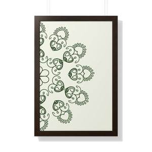 Modern Framed Vertical Poster - Mandal Design Zen Style - Dipaliz - Posters Prints & Visual Artwork