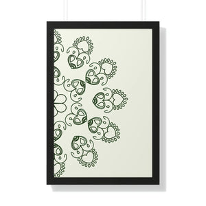Modern Framed Vertical Poster - Mandal Design Zen Style - Dipaliz - Posters Prints & Visual Artwork