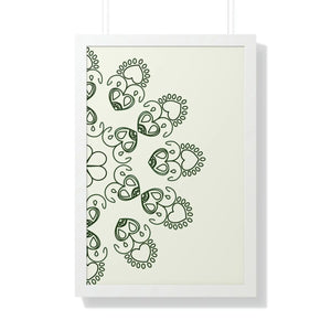 Modern Framed Vertical Poster - Mandal Design Zen Style - Dipaliz - Posters Prints & Visual Artwork