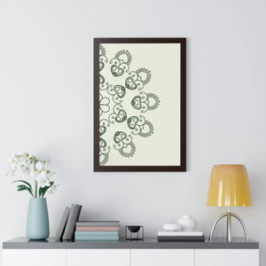 Modern Framed Vertical Poster - Mandal Design Zen Style - Dipaliz - Posters Prints & Visual Artwork