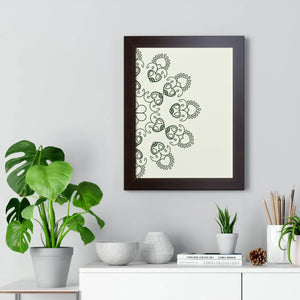 Modern Framed Vertical Poster - Mandal Design Zen Style - Dipaliz - Posters Prints & Visual Artwork