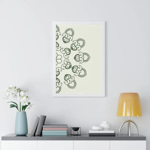 Modern Framed Vertical Poster - Mandal Design Zen Style - Dipaliz - Posters Prints & Visual Artwork