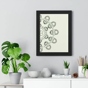 Modern Framed Vertical Poster - Mandal Design Zen Style - Dipaliz - Posters Prints & Visual Artwork
