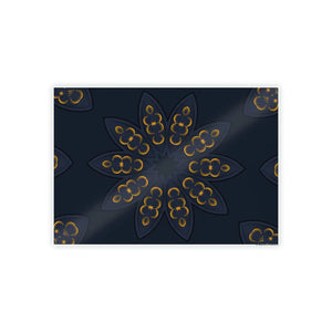 Modern Navy Poster - Mandal Geometric Pattern - Dipaliz - Posters Prints & Visual Artwork