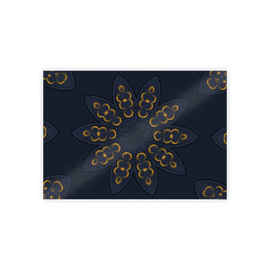 Modern Navy Poster - Mandal Geometric Pattern - Dipaliz - Posters Prints & Visual Artwork