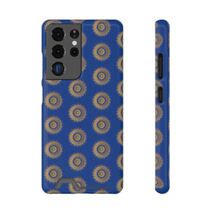 Blue Mandal Pattern Phone Case - Card Holder - Dipaliz - Mobile Cases