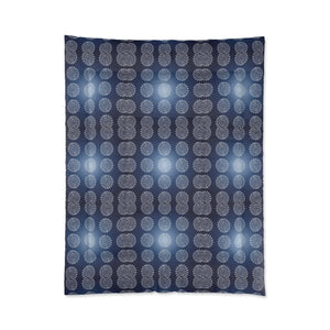 Navy Blue Mandal Pattern Blanket – Eco-friendly - Dipaliz - Quilts & Comforters