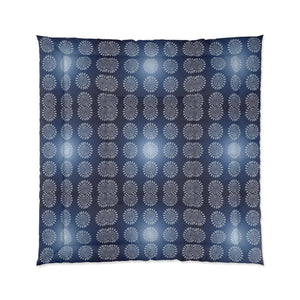 Navy Blue Mandal Pattern Blanket – Eco-friendly - Dipaliz - Quilts & Comforters