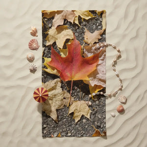 Plush Maple Leaf Towel - Spa Soft Beach Linen - Dipaliz - Towels